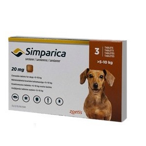 SIMPARICA 3 COMP 5 A 10 KG