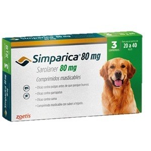 SIMPARICA 3 COMP 20 A 40 KG
